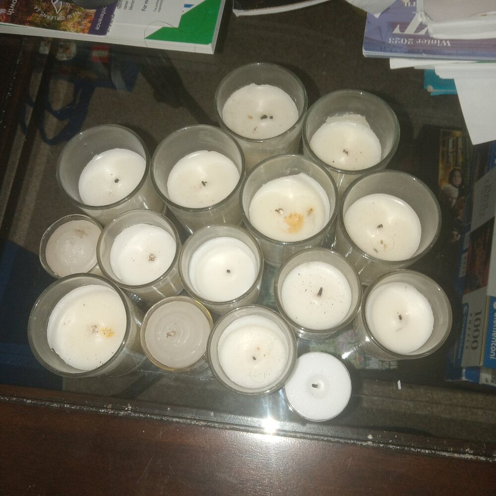 Lot of Lightly Used Unscented Candles